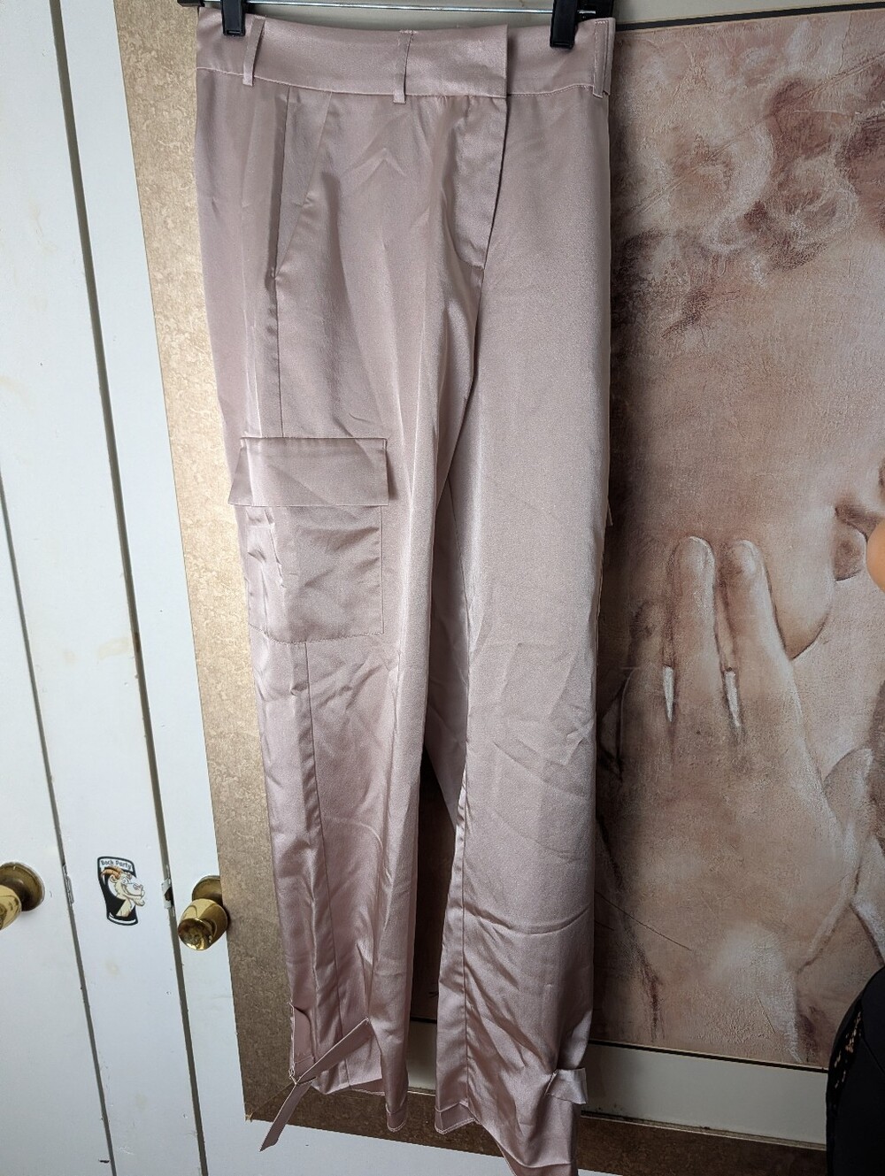 Steps New York Rosalie Cargo Pants in Light Pink Rose Size S